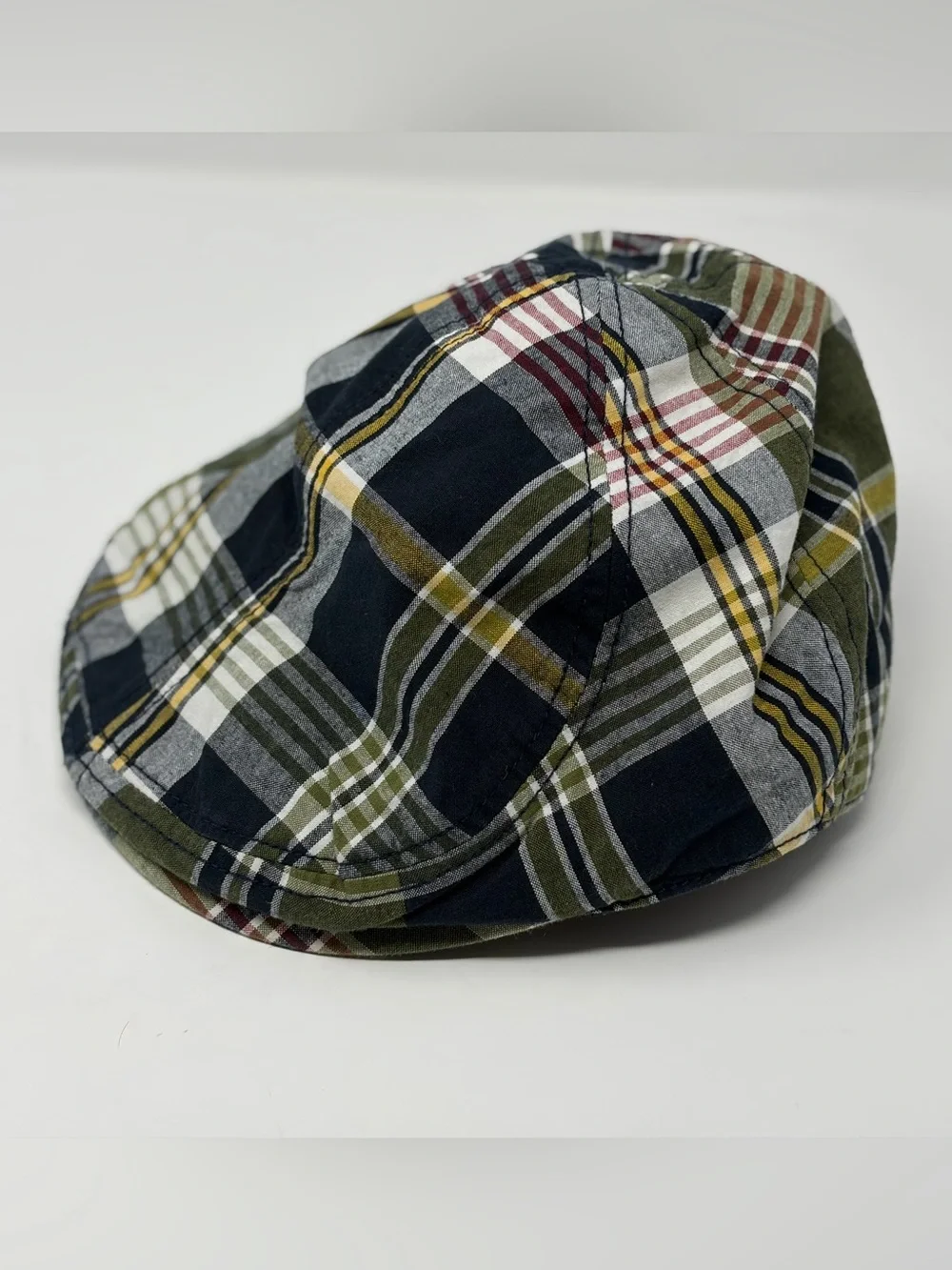 Gymboree Boys Plaid Green Navy Cap - Kids Cap Hat Accessory